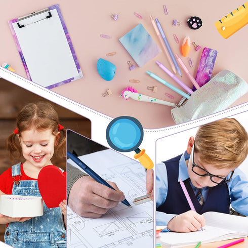 36 Pcs Mechanical Pencil Set, 12 Pcs Pastel Cute Mechanical Pencils 0.5 mm 0.7 mm with 8 Tubes HB Resin Refills, 4 Pcs Erasers and 12 Pcs Cap Eras...