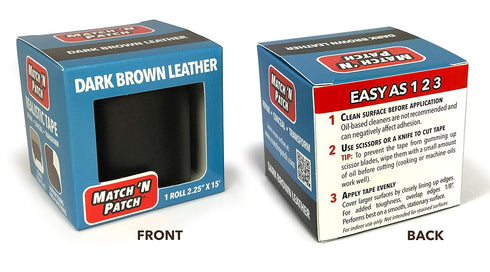 MATCH 'N PATCH Realistic Leather Repair Tape - Durable, Easy-to-Apply, Professional Grade, Versatile Use, Designed in North Carolina for Furniture...