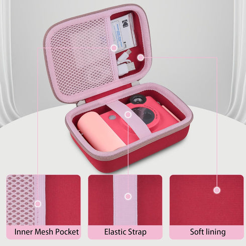khanka Hard Travel Case for Kodak smile+/ Kodak Smile Plus Wireless Digital Instant Print Camera with Effect-Changing Lens, 2x3” Sticky-Backed Pho...