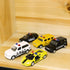 Die Cast Metal Little Toy Cars Set of 5, Openable Doors Pull Back Car Gift Pack for Kids (Police car)...