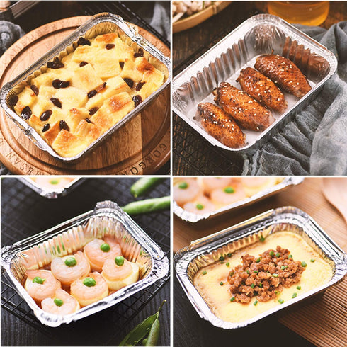 50 Pack 1Lb mini Loaf Pans Heavy Duty Disposable Aluminum Foil Bread Tins Standard Size - 6" X 3.5" X 2.5" Oven Safe Sturdy Small Bread Tin Pans-1...