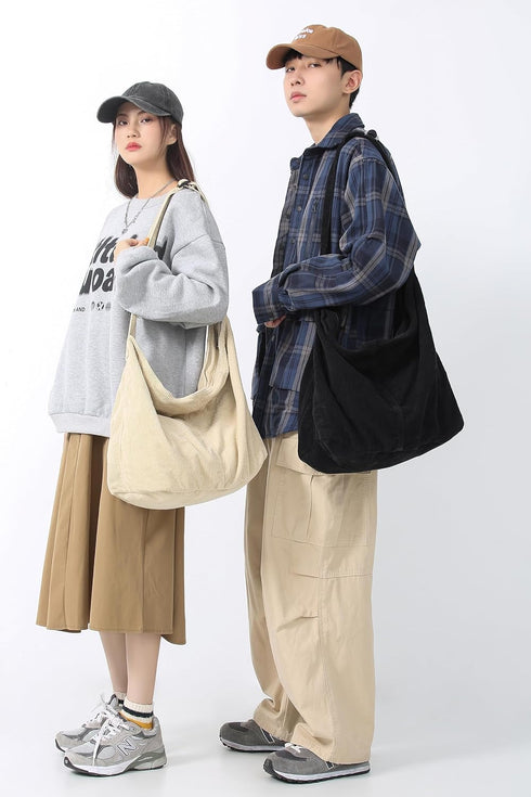 Makukke Corduroy Tote Bag Women Shoulder Bag Handbag Big Capacity Hobo Bag Casual Work Shopping...