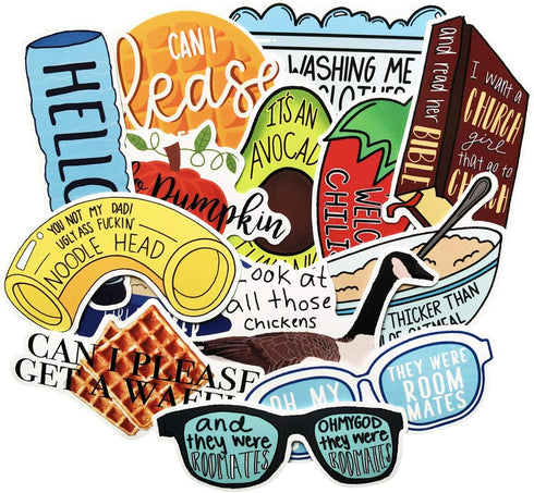 YOUTHSTORE Water Bottle Cute Vine Stickers (67pcs) for Laptop, Luggage, Snowboard, Bicycle, Skateboard - Flash Sweet Waterproof Decals for Kids an...
