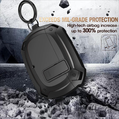 Beats Studio Buds/Studio Buds+ Case Cover 2021/2023 Men Lock Clip with Cleaning Kit, GARTOO Protective Case with Cleaning Tool Compatible with Bea...