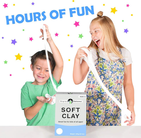 Original Stationery Soft Clay for Slime Making, Moldable Modeling Clay Slime for Art & Craft for Kids, Add to Glue and Shaving Foam to Make Butter...