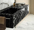 Guvana Glossy Marble Contact Paper Black Marble Wallpaper Marble Peel and Stick Wallpaper Waterproof Self Adhesive Wallpaper Modern DIY Contact Pa...