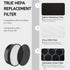 Nispira LV-H132 True HEPA Air Filter with Carbon Pre Filter Replacement Compatible with Air Purifiers LV-H132. Compared to Part LV-H132-RF - 7.5” ...