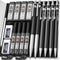 Nicpro 6 PCS Art Mechanical Pencil Set, Black Metal Drafting Pencil 0.3, 0.5, 0.7, 0.9 mm & 2PCS 2mm Graphite Lead Holder(4B 2B HB 2H) For Writing...
