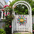 Metal Sun Wall Decor Outdoor Sunface Yard Art Porch Door Patio Garden Home Indoor Sculpture Decorations, 12 inch -A...