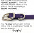 Regal Dog Products Small Purple Dog Collar with Heavy Duty Double Buckle & D Ring | Vinyl Coated, Custom Fit, Adjustable Biothane Dog Collar | Che...