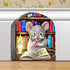 Mouse Reading Book, Wall Decor Sticker Decal, Kids Room, Classroom, Home, Bedroom, Bookcase, Book Lover, of Mice and Men, Children, Adorable, (Lib...