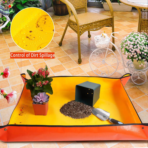 Large Potting Mat for House Plant Transplanting and Soil Mix Control Waterproof Plant RepottingTray Gardening Tools Plant Gifts for Plant Lovers (...