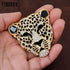 Vintage Black Enamel Spotted Leopard Head Rhinestone Crystal Animal Brooch Pin Lapel Pin Badge...