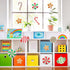 Whaline 76Pcs Merry Christmas Classroom Bulletin Board Decoration Kit Gingerbread Candy Cane Cutouts with Glue Point Red White Stripes Bulletin Bo...