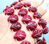 1 Strand Ruby 9 Pcs Beads Size 18X14Mm Leaf Shape Cut Smooth Beads For Jewellery Making, Beading & Craft Supplies Kcrafts-Rk_K35...