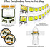POP parties Ink Gaming Green Waterproof Bottle Labels - 20 Labels, 2" x 9" Each - Perfect for Gaming Party Decorations...
