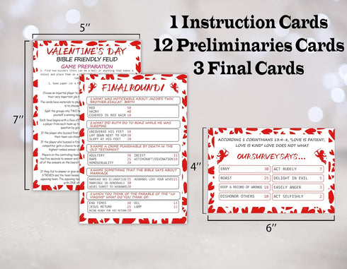 Valentines Day Games for Adults,Valentine's Day Bible Feud,Bible Friendly Feud,Valentine's Day Friendly Feud Quiz,Fun Feud Game for Family,Family ...
