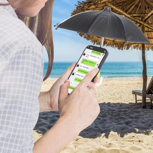Adjustable Universal Cell Phone Umbrella Stand, Anti-Glare Cover Sun Shield, Suction Cup Piggy Stand, Outdoor Phone Sunshade Holder......
