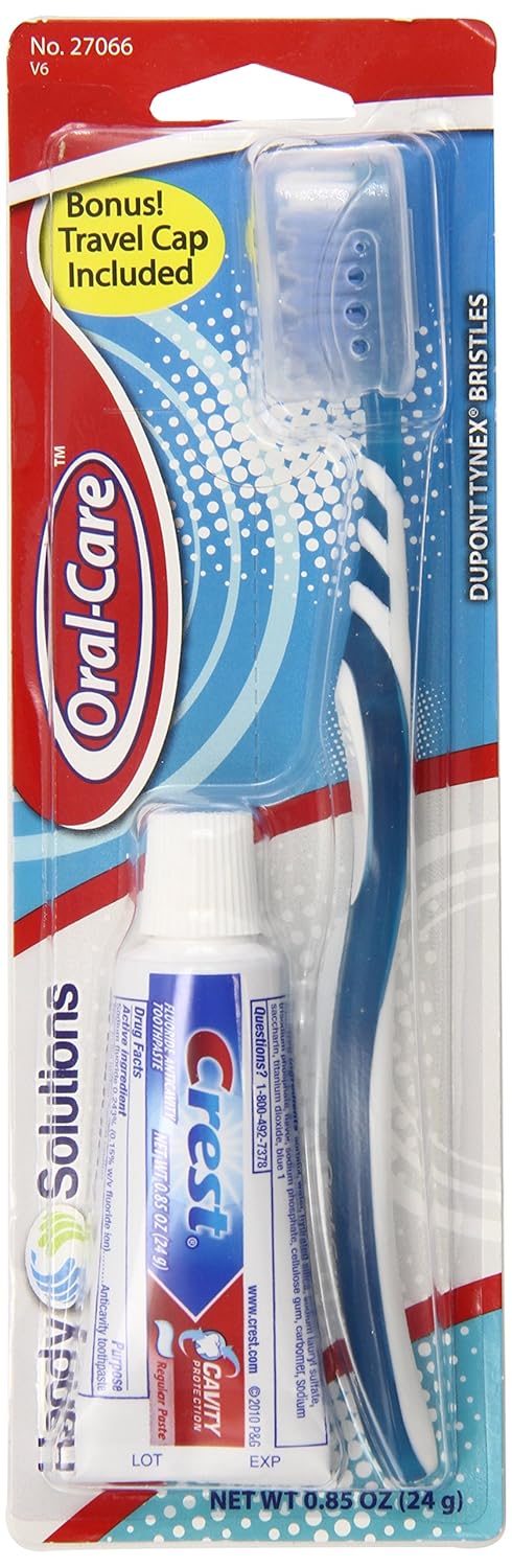 Toothbrush/toothpaste Kit Crest, (Pack of 8), Colors may vary...
