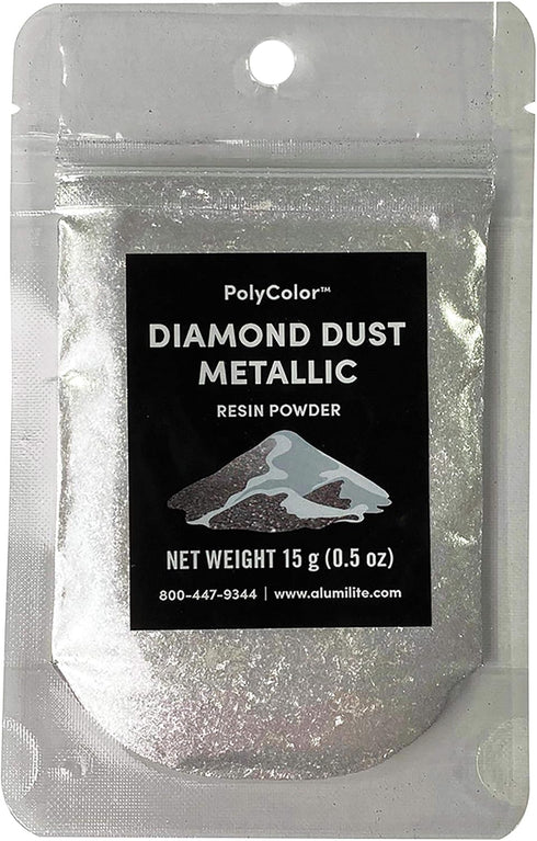 PolyColor Mica Powder for Epoxy Resin Kits 15 grams, Diamond Dust Metallic Effects Pigment Dye Powder for Casting Resin, Arts and Crafts, Great fo...