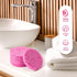 50-Count Compressed Facial Sponges with Storage Container, for Facial Cleansing, Reusable Makeup Remover, Portable, Suitable for Travel, Pink...