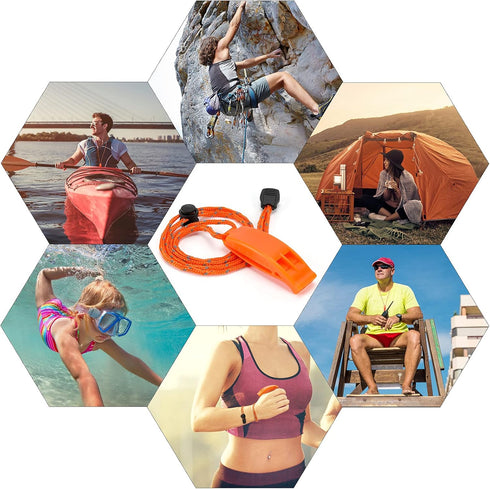 Emergency Whistle, Super Loud Floating Whistle with Lanyard, Ideal for Boating, Swimming, Kayaking, Water Survival, Hiking, Camping, Climbing...