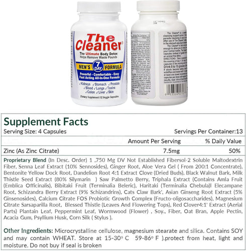 Century Systems The Cleaner Detox, Powerful 7-Day Complete Internal Cleansing Formula for Men, Support Digestive Health, 52 Vegetarian Capsules...