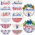 12pcs Independence Day Welcome Stencil for Painting on Wood 4th of July Half Round Stencils 12inch Free Combination America Flag Freedom Star Sten...