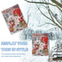 Home Decorative Welcome Winter Bichon Frise Dogs Red Chair Garden Flag, Puppy Pinecone House Yard Ice Skates White Birch Trees Outside Decoration,...