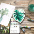 Porcelain Watercolor Palette 6.7in Monstera Leaf Artist Professional Ceramic Palette (Porcelain)...