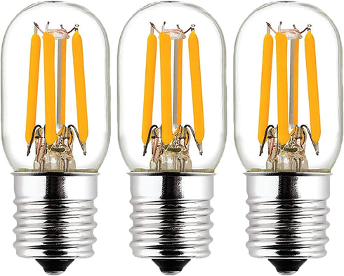 BlueStars E17 T7 LED Light Bulb 2W 120V (25W Incandescent Equivalent), Energy Saving, 2700K Warm White, 220lm for Microwave Oven, Range Hood, Refr...