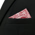 S&W SHLAX&WING Pocket Squares for Men Paisley Silver Red Pink Wedding Gift Color Edge...