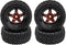 12mm Hex Hub 75mm/2.95'' Rubber Tires & Plastic Wheel Rims with Foam Compatible with HSP Tamiya HPI Kyosho 1/10 On-Road Touring Car,WLtoys 1/14 14...