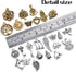 BronaGrand Vintage Charms Bulk,200pcs Mixed Antique Charms Tibetan Alloy Pendants for Necklace Bracelet Jewelry Making and Crafting,Antique Silver...