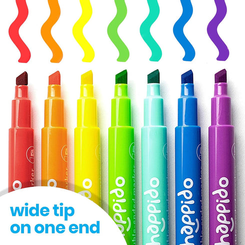 International Arrivals Happido Set of 24 Double Sided Markers, Non Toxic Markers for Kids Ages 4-8, Water Based Vibrant Coloring Kids Markers with...