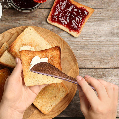 6 Pack Wooden Butter Knife, findTop 6 Inch Condiment Knives Wood Super Handy Kitchen Utensils Peanut Jelly Spreader...