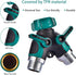 2 Way Hose Splitter Y Connector with Comfortable Rubber Grip and 360 °Rotatable Top Quick Connect Garden Hose Tee Equipment Valve Shut Off (Dark G...