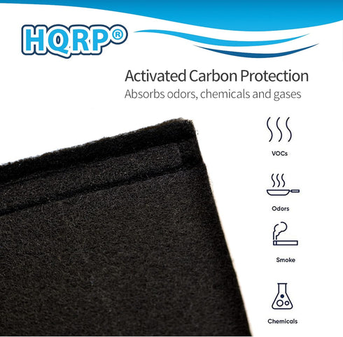 HQRP 2-Pack Carbon Filter Compatible with Honeywell HPA300, 50100, 50150, 50250-S, 17000-S, 50255, 50300, 51360, 51376, 51500, 51771 models...