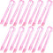 10 Pcs Plastic Buffet Serving Tongs, Clear Pink Kitchen Tongs Mini Serving Utensil Tongs for Food Ice Salad Buffet Barbecue Cookies, 6.3 Inches...