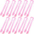 10 Pcs Plastic Buffet Serving Tongs, Clear Pink Kitchen Tongs Mini Serving Utensil Tongs for Food Ice Salad Buffet Barbecue Cookies, 6.3 Inches...