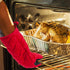 Puppet Oven Mitts Red Cotton Silicone Non-Slip Long Sleeve Arm Soft,Oven Gloves for Women Mum Hot 500? Heat Resistant Hand Safe Microwave Home Kit...