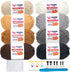 8 Pack Pack Beginners Crochet Yarn Beige Khaki Brown Cotton Crochet Yarn for Crocheting Knitting Beginners with Easy-to-See Stitches Neutral Croch...
