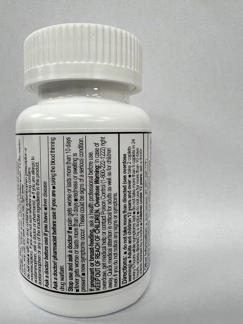 Extra Strength Pain Relief Acetaminophen 500mg 100 Tablets...