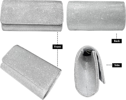 Outrip Women's Evening Bag Clutch Purse Glitter Party Wedding Handbag with Chain...