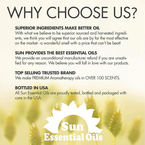 Sun Essential Oils 8oz - Peppermint Essential Oil - 8 Fluid Ounces - Aromatherapy Essential Oils - Peppermint Essential Oil for Diffuser - Mint Es...