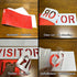 2 Pieces Visitor Parking Stencils with Self-Adhesive,4 Inch Visitor Pavement Marking Letter Sticker Stencil,6" x 22" Visitor Sign Spray Painting S...