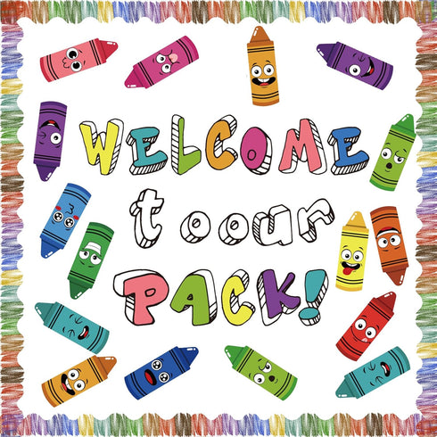 CANIPHA 79Pcs Classroom Bulletin Board Sets, Classroom Themes Decoration Sets, Back to School Bulletin Board Crayon Cutouts with Border Trims for ...