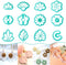 TAINSKY Flower Shape Polymer Clay Cutters set, 12 Shapes Clay Earrings Cutters for Polymer Clay Jewelry, Plastic Clay Earring Cutters for Polymer ...