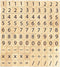 Abbaoww 100 Pcs Wooden Number Symbol Tiles for Crafts, Pendants, Spelling, Scrapbooking, Decoration...