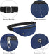 Fanny Pack With 4-Zipper Pockets-Crossbody Bags For Women And Man-Crossbody Bag With Adjustable Strap For Travel Running Hiking Walking Workout Bl...